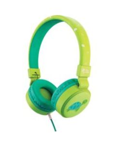 Planet Buddies Milo the Turtle Wired Headphones - Stereo - Mini-phone (3.5mm) - Wired - Over-the-head - Binaural - Circumaural - Green