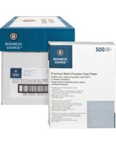 Business Source Premium Multi-Use Copy Paper, Letter Size (8 1/2in x 11in), 92 (U.S.) Brightness, 20 Lb, Ream Of 2,500 Sheets