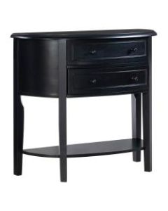 Powell LeBail Demilune Console Table, 32-1/4inH x 37-7/8inW x 14-1/2inD, Black