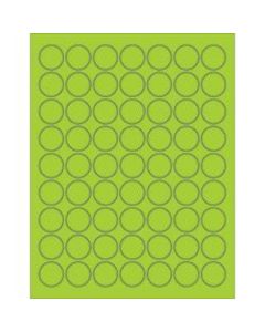 Office Depot Brand Labels, LL191GN, Circle, 1in, Fluorescent Green, Case Of 6,300
