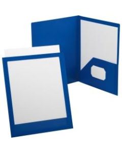 Oxford ViewFolio Twin-Pocket Folder, Blue
