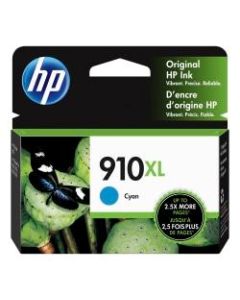 HP 910XL Cyan High Yield Original Ink Cartridge, 3YL62AN
