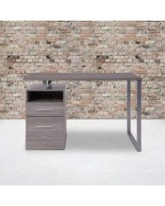 Flash Furniture 47inW Harwood Desk, Light Ash
