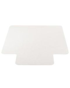 Deflect-O DuoMat Chair Mat With Lip For Low-Pile Carpet And Hard Floors, Rectangular, 45in x 53in, Clear