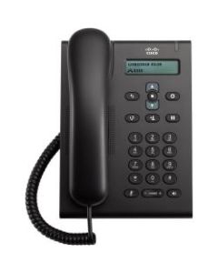Cisco 3905 IP Phone - Corded - Wall Mountable, Desktop - Charcoal - 1 x Total Line - VoIP - Speakerphone - 2 x Network (RJ-45) - PoE Ports - Monochrome