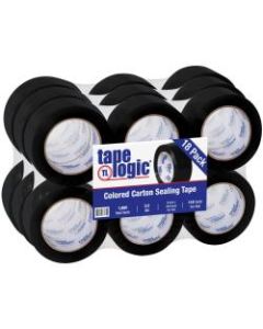 Tape Logic Carton-Sealing Tape, 3in Core, 2in x 110 Yd., Black, Pack Of 18