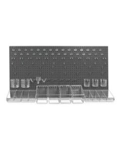 Azar Displays 125-Piece Pegboard Organizer Kit, 24in x 48in, Black
