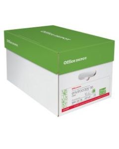 Office Depot Brand EnviroCopy Paper, Letter Size (8 1/2in x 11in), 20 Lb, 50% Recycled, FSC Certified, Ream Of 500 Sheets, Case Of 10 Reams
