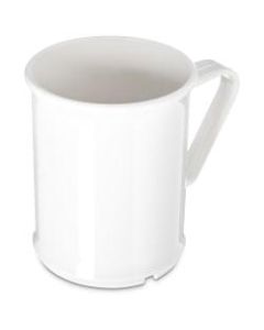Carlisle Polycarbonate Handled Mugs, 9.6 Oz, White, Pack Of 48 Mugs