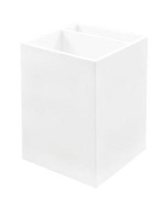 JAM Paper Pen Holder, 3-7/8inH x 2-3/4inW x 2-3/4inD, White