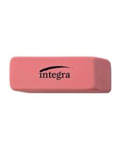 Integra Beveled End Medium Eraser, 4/5in x 2in x 2/5in, Pink