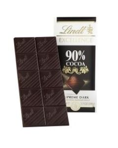 Lindt Excellence Chocolate, 90% Cocoa Chocolate Bars, 3.5 Oz, Box Of 12