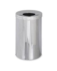 Safco Reflections Open-Top Receptacle, 35inH x 18 1/2inW x 7 1/2inD, 35-Gallon, Chrome