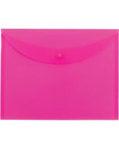 Smead Letter File Wallet - 8 1/2in x 11in - Polypropylene - Pink - 10 / Box