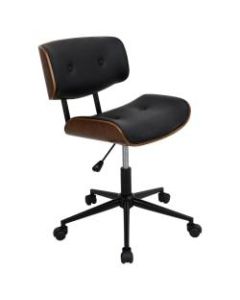 LumiSource Lombardi Office Chair, Black/Chrome
