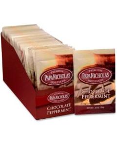 PapaNicholas Chocolate Peppermint Hot Cocoa Single-Serve Packets, Carton Of 24