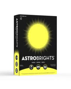 Astrobrights Color Paper, 8.5in x11in, 24 Lb., Lift-Off Lemon, 500 Sheets