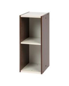 IRIS Sema Series 24inH Narrow Space-Saving Shelf, Walnut Brown