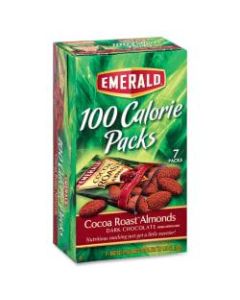 Emerald Diamond 100 Calorie Packs Cocoa Roast Almonds - Cocoa, Almond - Packet - 0.63 oz - 7 / Box
