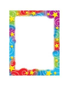 Trend Enterprises Terrific Papers, Stars N Swirls, 8 1/2in x 11in, Multicolor, 50 Sheets Per Pack, Case Of 6