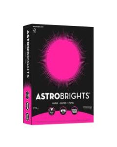 Astrobrights Color Paper, 8.5in x 11in, 24 Lb, Fireball Fuchsia, 500 Sheets