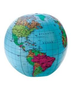 Learning Resources Inflatable World Globe, 12in x 12in, Blue