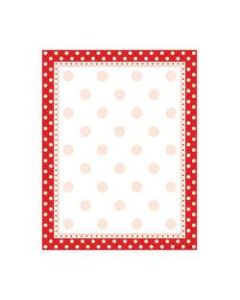 Barker Creek Computer Paper, 8 1/2in x 11in, Red-And-White Dot, Pack Of 50 Sheets