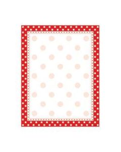 Barker Creek Computer Paper, 8 1/2in x 11in, Red-And-White Dot, Pack Of 50 Sheets