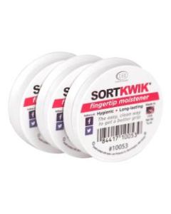 Lee Sortkwik Hygienic Fingertip Moistener, 50% Recycled, 0.38 Oz, Pink, Pack Of 3