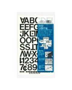 Chartpak Pickett Vinyl Letters And Numbers, 1in, Black