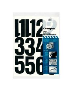 Chartpak Pickett Vinyl Numbers, 4in, Black