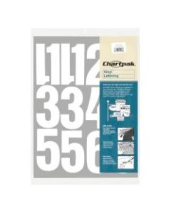 Chartpak Pickett Vinyl Numbers, 4in, White
