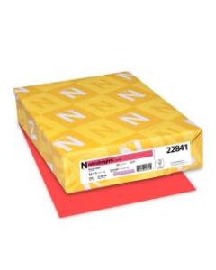 Wausau Astrobrights Printable Multipurpose Cards, 8 1/2in x 11in, 65 Lb, Rocket Red, Pack Of 250 Cards