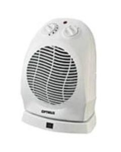 Optimus H-1382 Space Heater - Electric - 750 W to 1500 W - 200 Sq. ft. Coverage Area - Portable - White