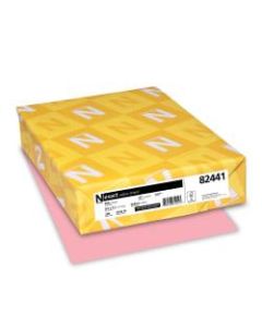 Neenah Exact Vellum Bristol Color Cover Paper, 8 1/2in x 11in, 67 Lb, Pink, Pack Of 250