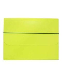 JAM Paper Portfolio Carrying Case With Elastic Band, Lime Green