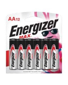 Energizer Max AA Alkaline Batteries, Pack Of 12, E91BW12EM