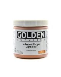 Golden Acrylic Paint, Fine, 16 Oz, Iridescent Copper Light