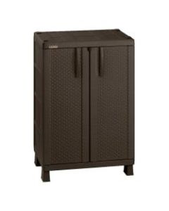 Inval 40inH Storage Cabinet With Adjustable Shelves, Brown