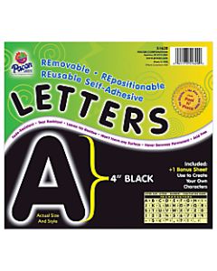 Pacon Self-Adhesive Letters, 4in, Black, Pack Of 78