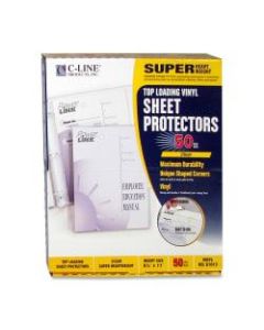 C-Line Vinyl Top-Loading Sheet Protectors, 8 1/2in x 11in, Box Of 50