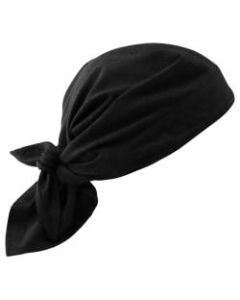 Ergodyne Chill-Its 6710CT Evaporative Cooling Triangle Hats With Cooling Towels, Black, Pack Of 6 Hats