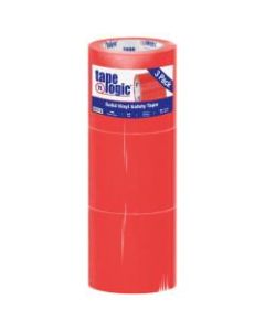 BOX Packaging Solid Vinyl Safety Tape, 3in Core, 4in x 36 Yd., Red, Case Of 3