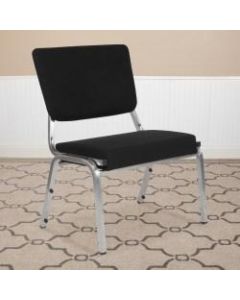 Flash Furniture HERCULES Fabric Bariatric Medical Reception Chair With Antimicrobial Protection And 3/4-Panel Back, Black/Silvervein