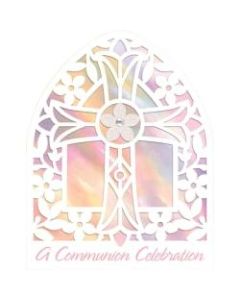 Amscan Religious Communion Large Novelty Invitations With Envelopes, A Communion Celebration, 6-1/4in x 5in, 8 Invitations Per Pack, Set Of 2 Packs