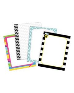 Barker Creek 4-Design Computer Paper Set, Letter Paper Size, Chevron & Stripes, 200 Sheets