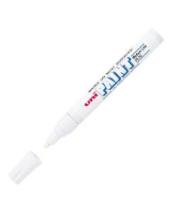 Uni-Paint Markers, Medium Point, White, Pack Of 12