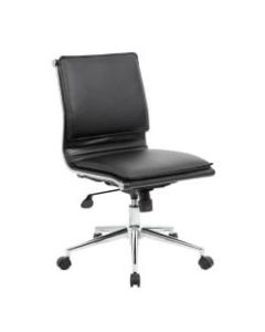 Boss Office Products Elegant High-Back Task Chair, Black