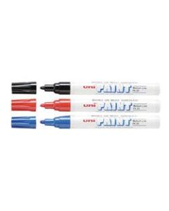 Uni-Paint Markers, Medium Point, Red, Pack Of 12