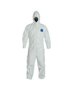 DuPont Tyvek 400 Coveralls With Attached Hood, 4X, White, Pack Of 25 Coveralls